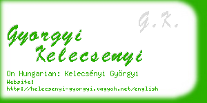 gyorgyi kelecsenyi business card