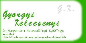 gyorgyi kelecsenyi business card